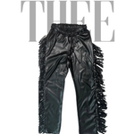 THEE FRINGE Faux Leather Jogger